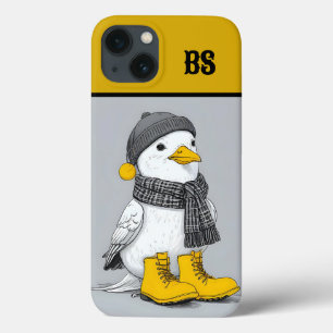 Grappige meeuw in regenlaarzen - Beach Humor iPhone 13 Hoesje