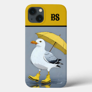 Grappige meeuw in regenlaarzen - Beach Humor iPhone 13 Hoesje