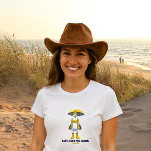 Grappige meeuw in regenlaarzen - Beach Humor Tri-Blend Shirt