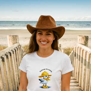 Grappige meeuw in regenlaarzen - Beach Humor Tri-Blend Shirt