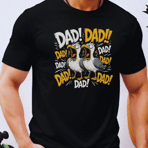 Grappige meeuw papa vaderdag vogel humor t-shirt