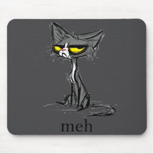 Grappige Meh Kat Kado Voor Kattenliefhebbers Muismat