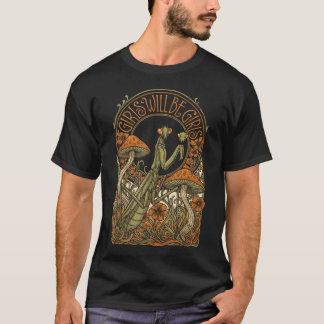 Grappige meisjes bidden t-shirt