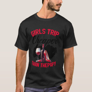 Grappige Meisjes Trip De Bachelorette Wijn Feest M T-shirt