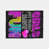 Grappige meisjes willen gewoon plezier hebben Gewe Fleece Deken (Voorkant (Horizontaal))