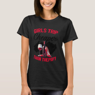 Grappige Meisjesreis Bachelorette Wijnfeest Meisje T-shirt