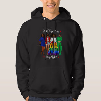 Grappige Meisjesreis LGBTQ Vakantie Gay Zwarte Vro Hoodie