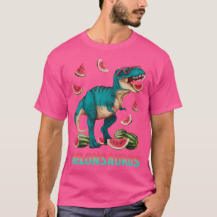 Grappige Melonsaurus Watermeloen Dinosaurus T Rex T-shirt