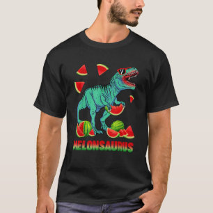 Grappige Melonsaurus Watermeloen Dinosaurus T Rex  T-shirt