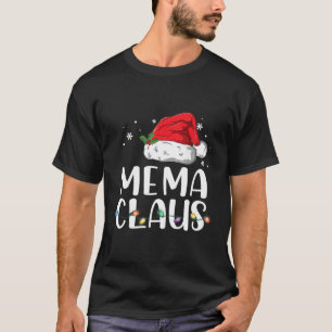 Grappige Mema Claus Kerstmis T-Shirt Pyjama Santa 