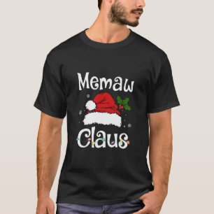 Grappige Memaw Claus Kerstmis T-shirt Pyjama Santa