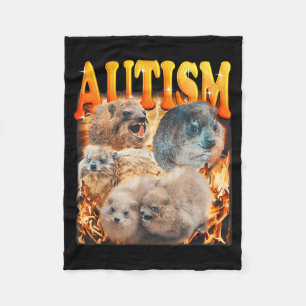 Grappige Meme Bosmarmotten Autistisch Autisme A Fleece Deken