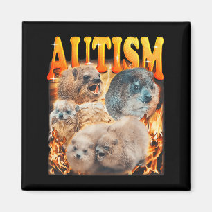 Grappige Meme Bosmarmotten Autistisch Autisme A Magneet