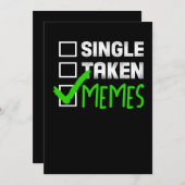 Grappige meme cadeau single genomen memes bedankkaart (Voorkant / Achterkant)