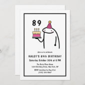 Grappige meme eenvoudige zwart-wit 89e verjaardag kaart (Voorkant / Achterkant)