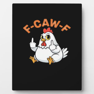 Grappige Meme F-Caw-F Kip Fotoplaat