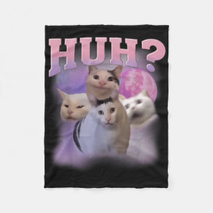 Grappige Meme Huh Cat Shirt Cat Lovers Humor Fleece Deken