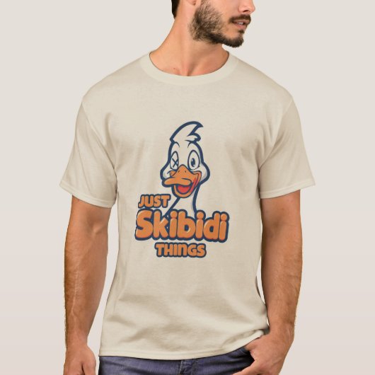 Grappige meme "Just Skibidi Things" Retro T-shirt (Voorkant)