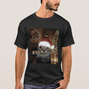 Grappige Meme Kat Maakt Een Selfie Kerstmis Xmas L T-shirt