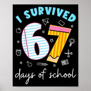 Grappige Meme Leraar Student Ik Heb 67 Dagen Van S Poster