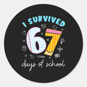 Grappige Meme Leraar Student Ik Heb 67 Dagen Van S Ronde Sticker