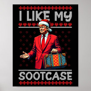Grappige meme Santa Trump 2024 Mannen Xmas Ik hou  Poster