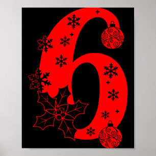 Grappige meme tekst nummer 6 67 Zes Zeven Kerstmis Poster