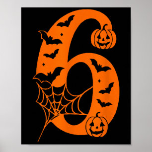 Grappige meme tekst nummer 6 7 Zes Zeven Halloween Poster