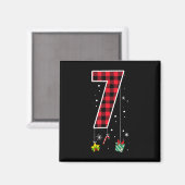 Grappige meme tekst nummer 7 Kerstmis 6 7 Zes Zeve Magneet (Voorkant / Achterkant)