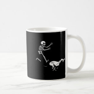 Grappige Meme Windhond Skelet Hardlopen Halloween Koffiemok