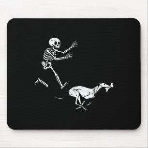 Grappige Meme Windhond Skelet Hardlopen Halloween Muismat