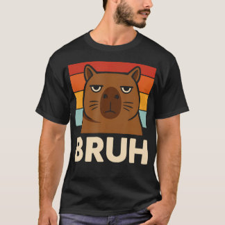 Grappige meme zegt bruh met caypbara groeten huisd t-shirt