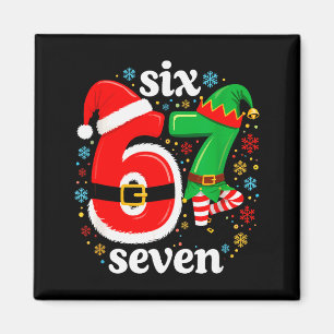 Grappige Meme Zes Zeven 67 Elf 6 7 Kerstman Kerstm Magneet