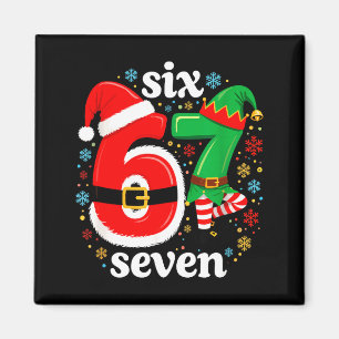 Grappige Meme Zes Zeven 67 Elf 6 7 Kerstman Kerstm Magneet