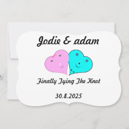 Grappige meneer en mevrouw harten kaart