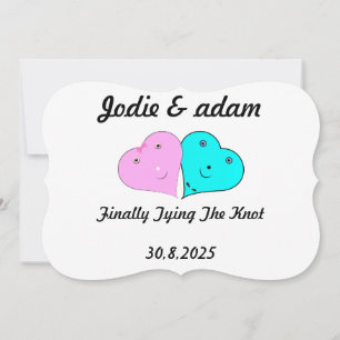 Grappige meneer en mevrouw harten kaart