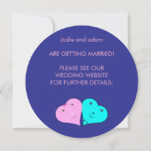 Grappige meneer en mevrouw harten save the date (Achterkant)