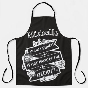 Grappige mening/recept schort