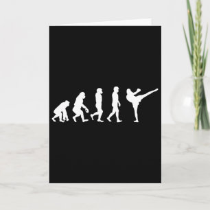 Grappige Mens Aap Gorilla Evolutie Karate Boksen K Kaart