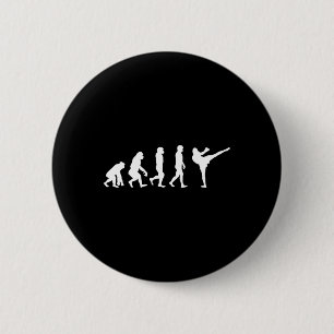 Grappige Mens Aap Gorilla Evolutie Karate Boksen K Ronde Button 5,7 Cm