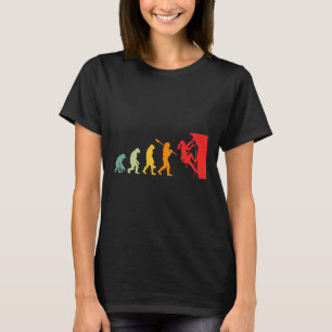 Grappige menselijke rotsklimmen evolutie Grappige  T-shirt