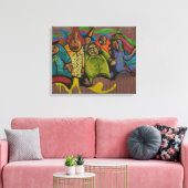 Grappige mensen Graffiti Street art, echte wereld  Canvas Afdruk (Insitu (Woonkamer))