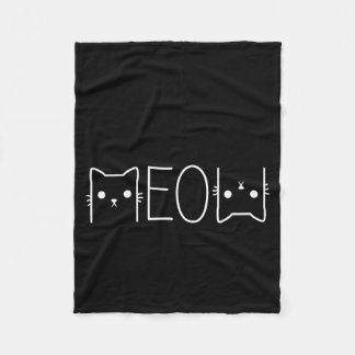 Grappige Meow Grafische Merch Ontspannen Kat Liefh Fleece Deken