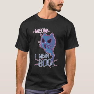 Grappige Meow Ik bedoel Boo Kostuum - Kat Geest Ca T-shirt