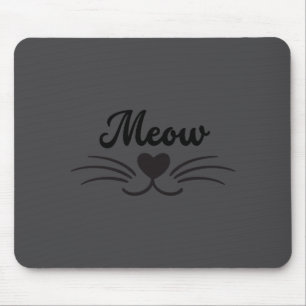 Grappige Meow Kitty Kat Snorhaar En Baard Muismat