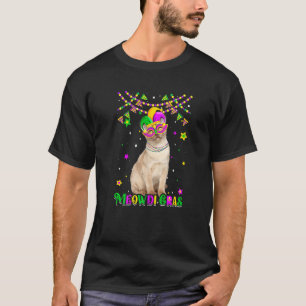 Grappige Meowdi Gras Burmese Kat Mardi Gras Carnav T-shirt