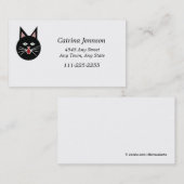 Grappige Meowing Kat Visitekaartje (Voorkant / Achterkant)