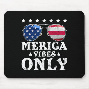 Grappige Merica Sfeer Alleen Amerikaanse Vlag Zonn Muismat