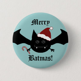 Grappige Merry Batmas Ronde Button 5,7 Cm