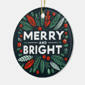 Grappige Merry en Bright elf liet me het doen Keramisch Ornament (Links)